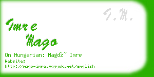 imre mago business card